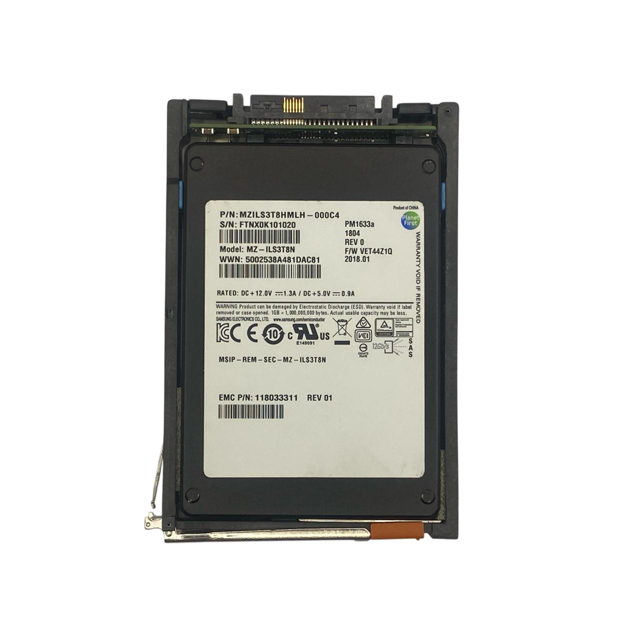 SSD EMC 3.84TB 6GB 2.5 SAS 005052110 118033311