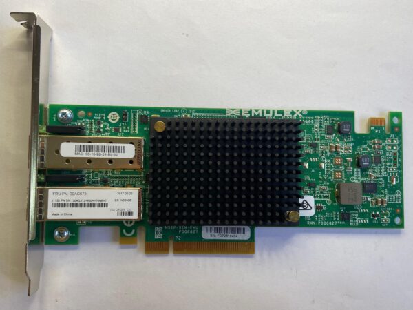 PLACA DE REDE IBM EMULEX 2-PORT 10GBPS SFP+ PCIE PN 00AG573