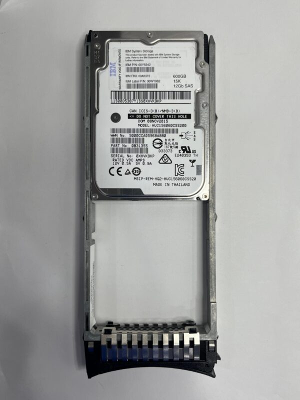 HD IBM   600GB 15K 2,5 SAS 00AK373 00Y5942 00WY962