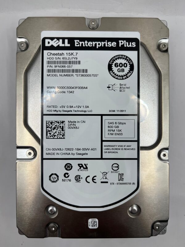 HD DELL 600GB 15K 3,5 SAS 6GB PS6000 00VX8J 0VX8J COM GAVETA