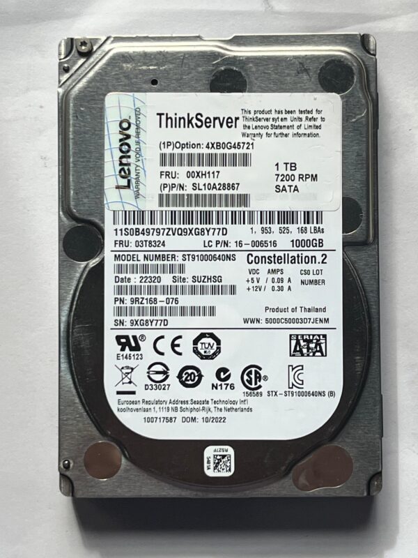 DISCO SÓLIDO INTERNO LENOVO 00XH117 4XB0G45721 1TB