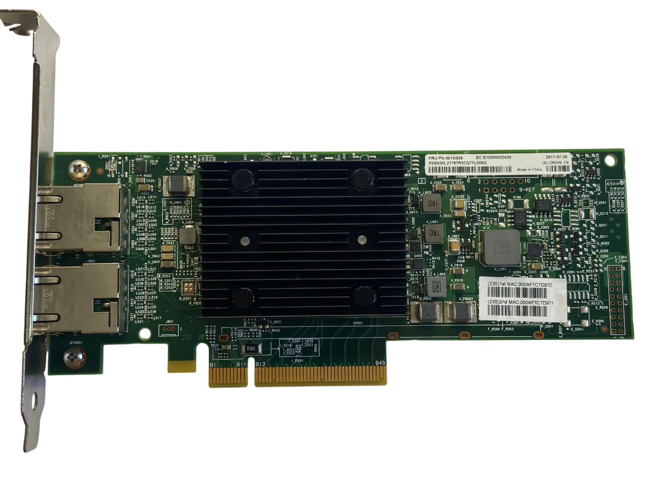 Placa de Rede LENOVO 57416 10GB RJ45 2-Port 00YK535 7ZT7A00496 - Imagem 2