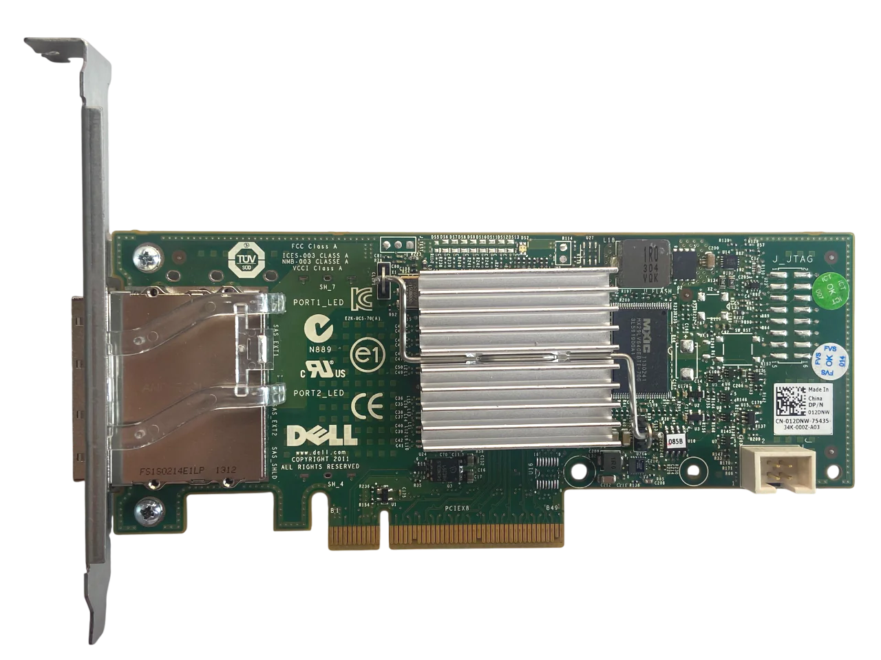 HBA DELL PERC H200E 6GB SAS Mini-SAS 2-Port 012DNW 12DNW - Imagem 2