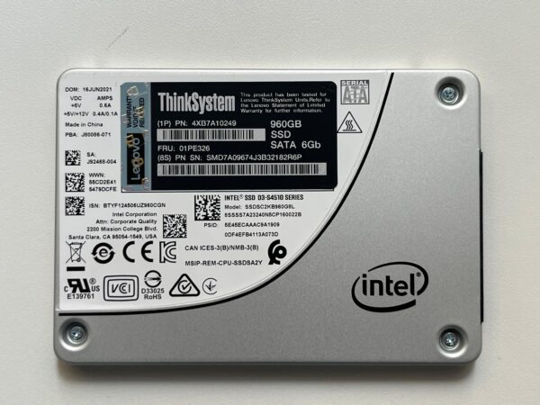 DISCO RÍGIDO LENOVO THINKSYSTEM SERVER 2.5 INTEL 960GB S/VC CINZA