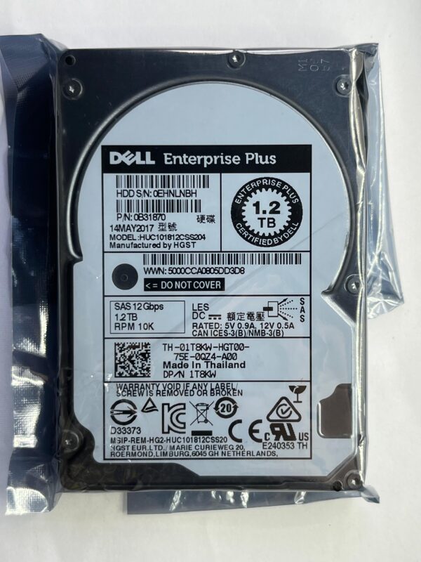 HD DELL 1.2TB 10K 2,5 SAS 12GB 01T8KW 1T8KW
