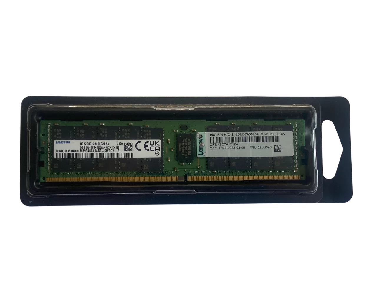 MEMÓRIA LENOVO 64GB DDR4-3200AA RDIMM 02JG340 4ZC7A15124 - Imagem 2