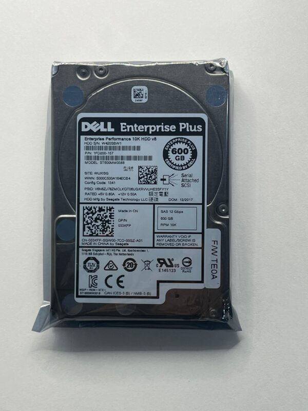 HD DELL 600GB 10K 12GB SAS 2,5 033KFP 33KFP