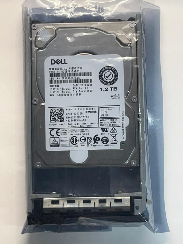 HD DELL 1.2TB 2.5 10K 12GB SAS 3K30N 03K30N