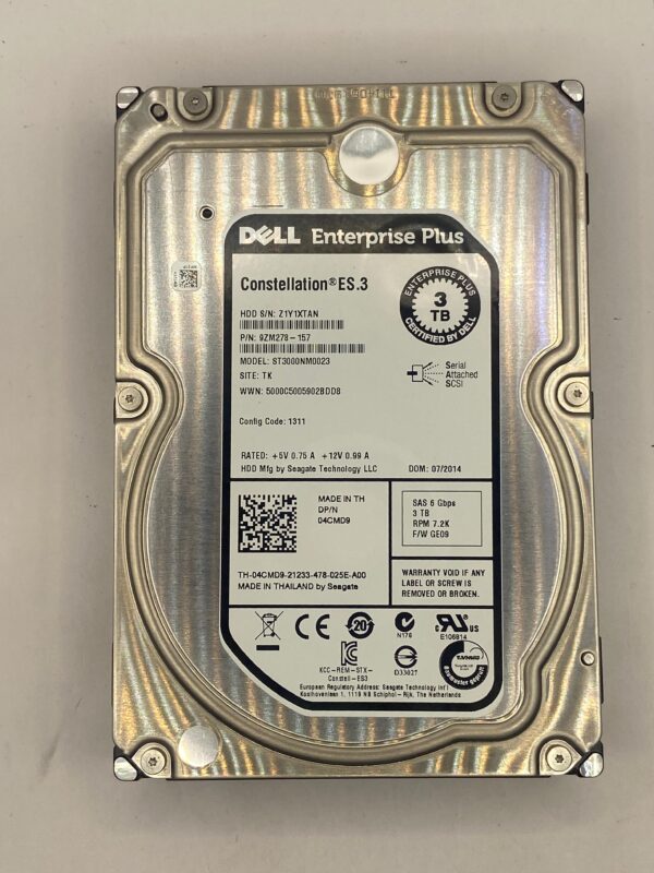 HD DELL 3TB 7.2K 3.5 SAS 6GB COM GAVETA 04CMD9 4CMD9
