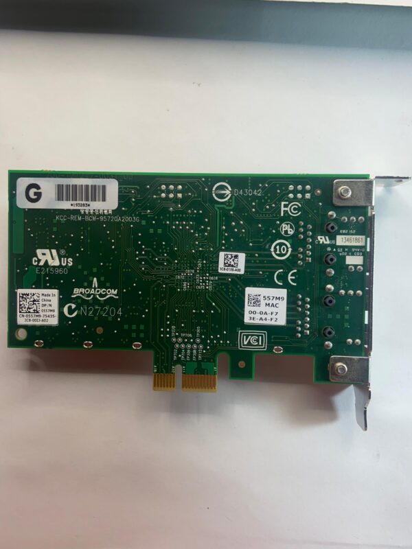 Placa de Rede DELL 5720 1GB RJ45 2-Port NIC 0557M9 557M9 - Imagem 2