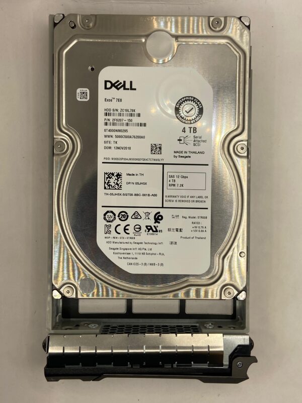 HD DELL 4TB 12GB 7.2K 3,5 SAS 12GBPS PN 05JH5X 5JH5X (COM GAVETA)