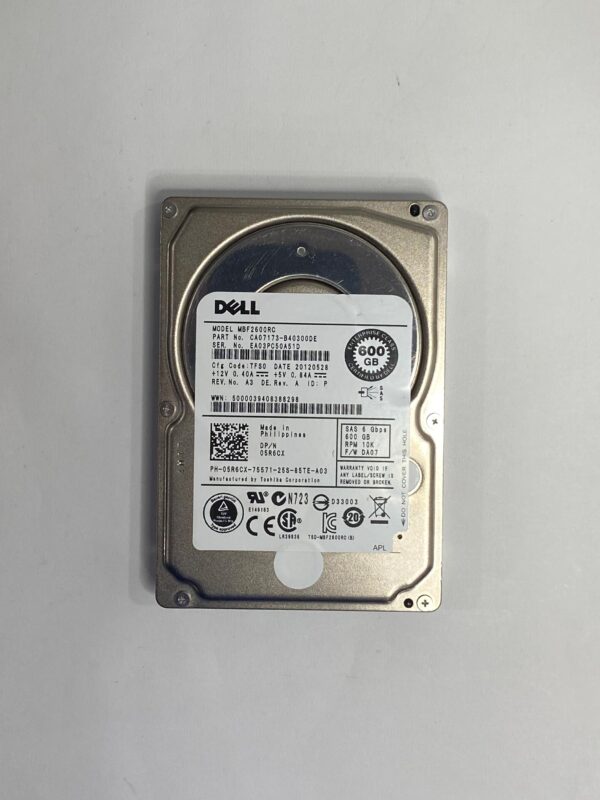 HD DELL 600GB 10K 2.5 SAS 6G COM GAVETA 05R6CX 5R6CX