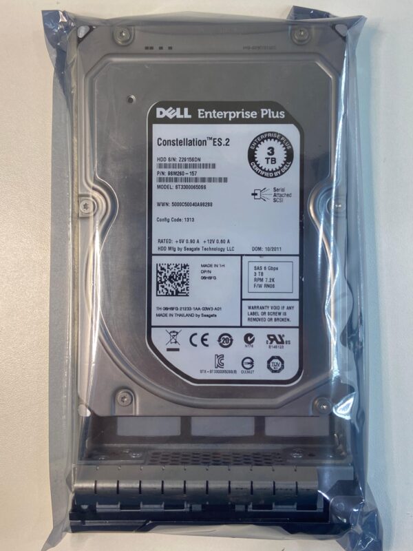 HD DELL 3TB 7.2K 3,5 SAS 6GB 06H6FG 6H6FG GAVETA
