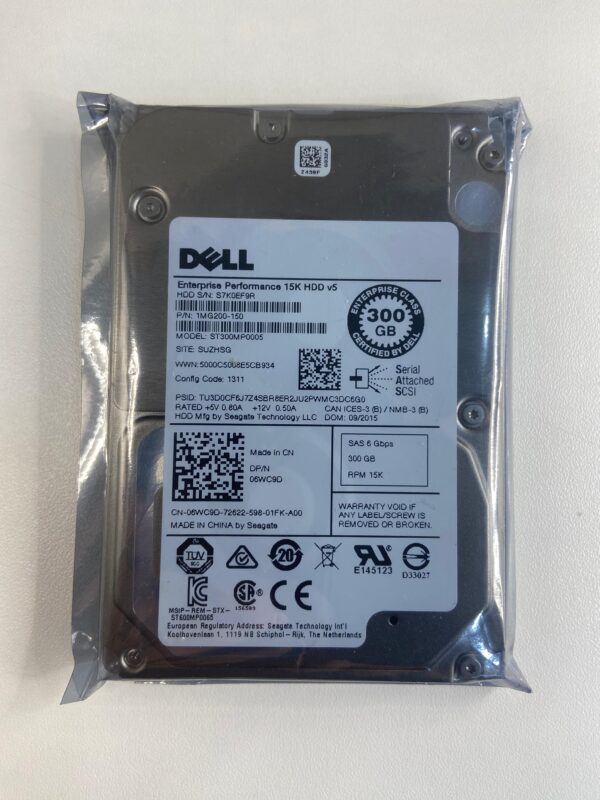 HD DELL 300GB 15K 6GB SAS 2,5 COM GAVETA 06WC9D 6WC9D
