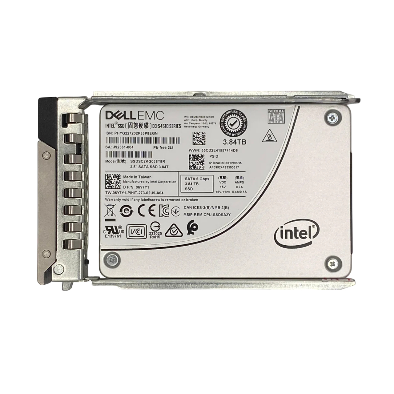 SSD DELL 3.84TB D3-S4610 2,5 SATA 6GB 06Y7Y1 6Y7Y1 NOVO