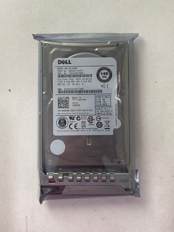HD DELL 146GB 15K 6GB 2,5 SAS 6DFD8 06DFD8