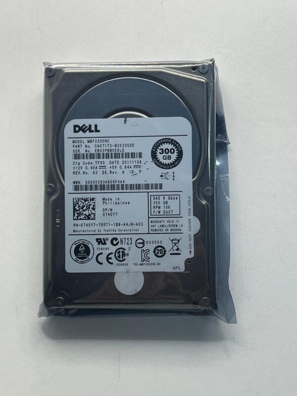 HD DELL 300GB 10K 6GB 2.5 SAS COM GAVETA 0740Y7 740Y7