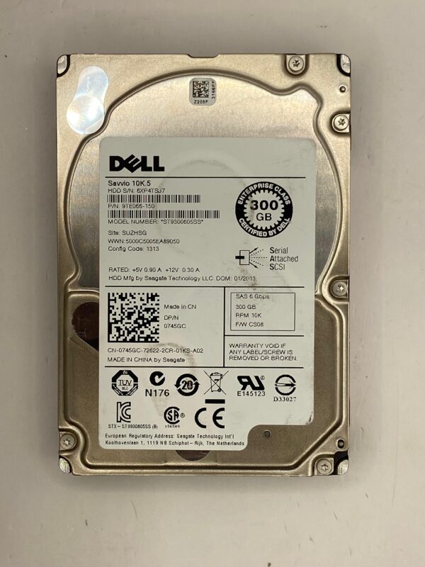 HD DELL 300GB 10K 2,5 SAS 6GBPS 0745GC 745GC