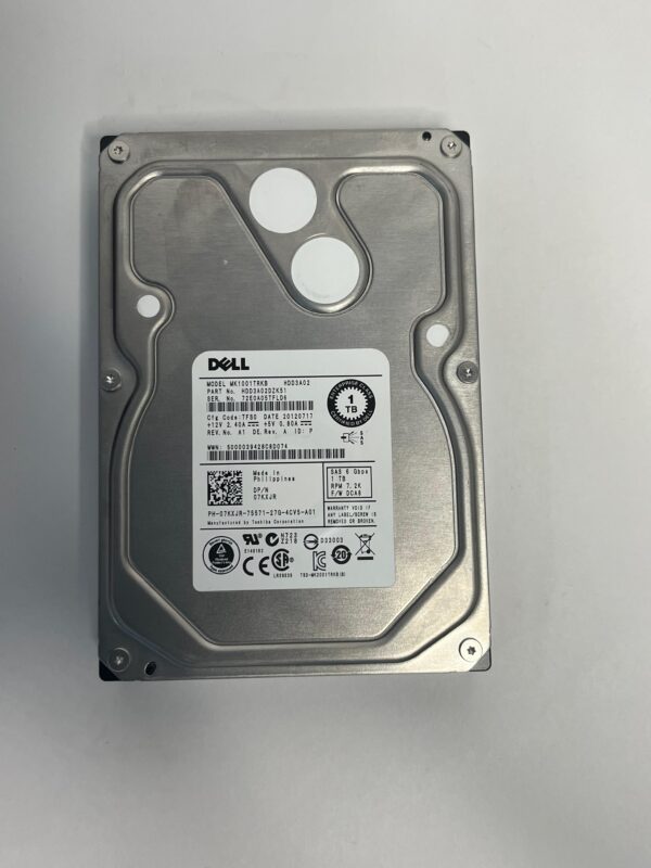 HD DELL 1TB 7.2K 6GB SAS 3.5 07KXJR 7KXJR COM GAVETA