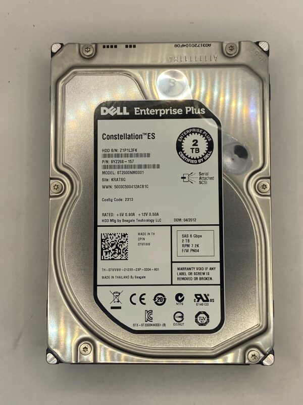 HD DELL 2TB 7.2K 3,5 SAS 6GB 07WV9W 7WV9W COM GAVETA