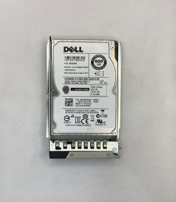 HD DELL 600GB 10K 2,5 6G SAS 08WP8W 8WP8W COM GAVETA