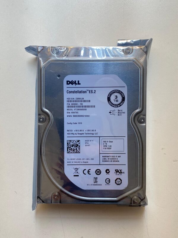 HD DELL 3TB 7,2K 3,5 SAS 6GB 91K8T 091K8T COM GAVETA