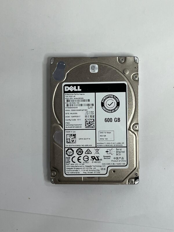 HD DELL 600GB 10K 2,5 12GB SAS COM GAVETA 0D1F14 D1F14