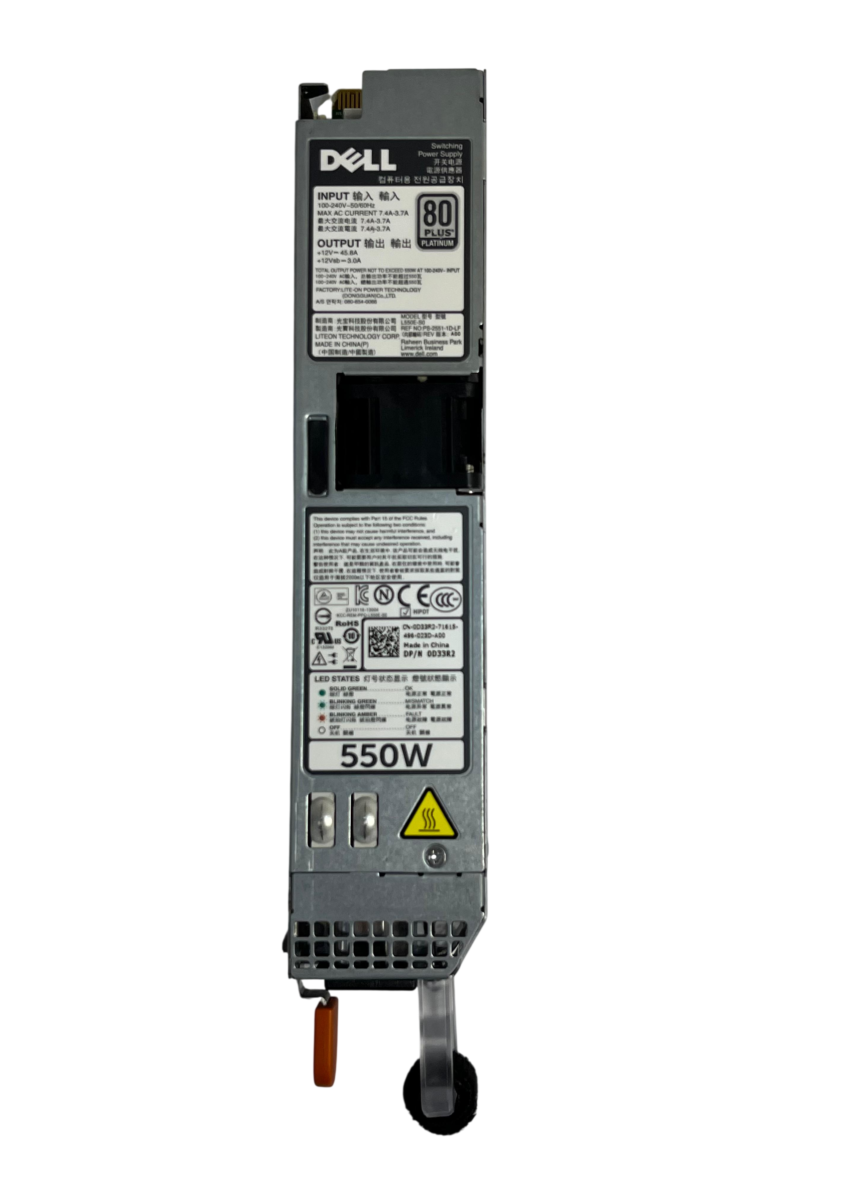 FONTE DELL 550W PARA SERVIDOR R320 R420 0D33R2 D33R2 - Imagem 2