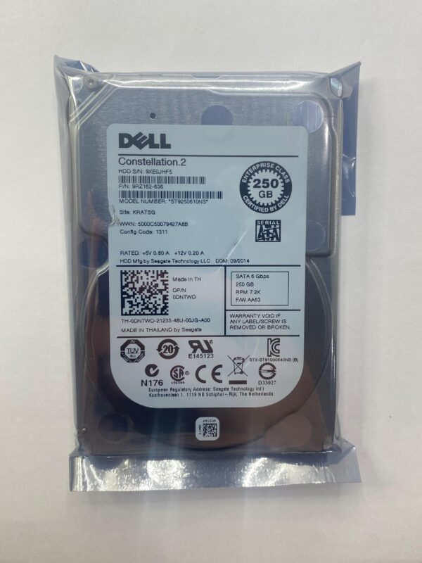 HD DELL 250GB 7.2K 2,5 SATA 6GB 0DNTWD DNTWD