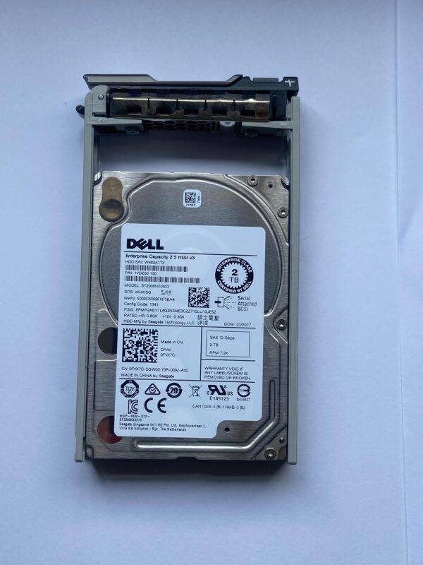 HD DELL 2TB 7.2K 2,5 12GB SAS 0FVX7C FVX7C