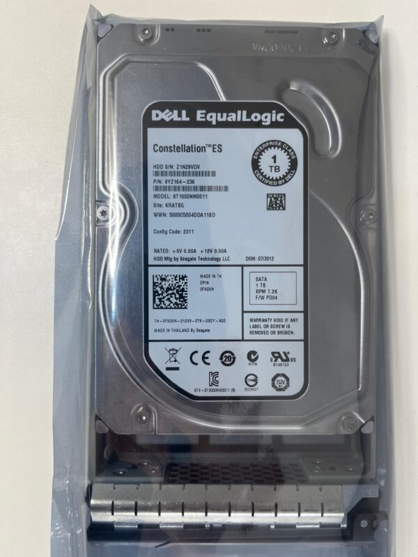 HD DELL 1TB 7.2K 3,5 SATA 3GB 0FX0XN FX0XN COM GAVETA