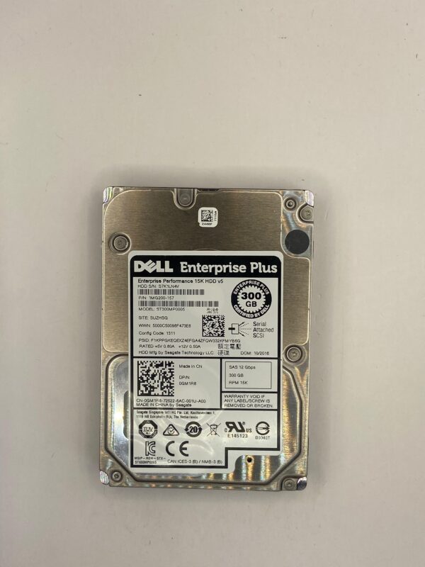 HD DELL 300GB 15K SAS 12G 2,5 0GM1R8 GM1R8 GAVETA R440 R540