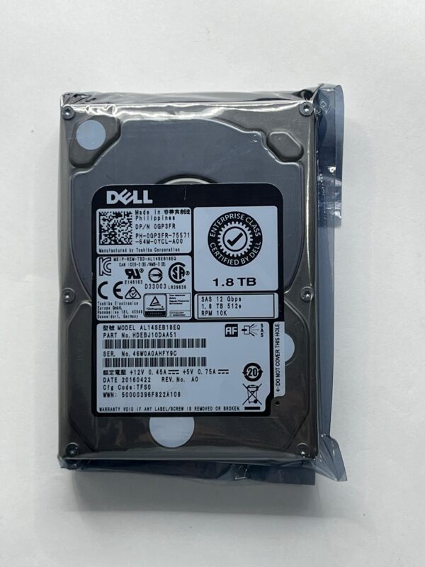 HD DELL 1.8TB 10K 2,5 SAS 12G GP3FR 0GP3FR COM GAVETA