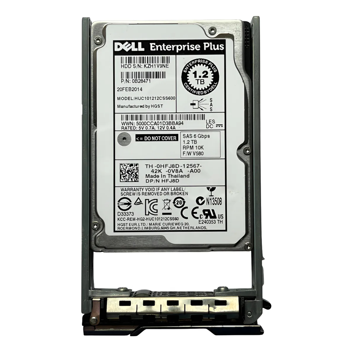 HD DELL EQUALLOGIC 1.2TB 10K 2.5 SAS 6GB 0HFJ8D HFJ8D