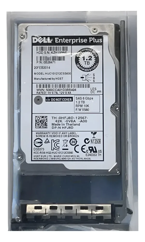 HD DELL EQUALLOGIC 1.2TB 10K 2.5 SAS 6GB 0HFJ8D HFJ8D seminovo ...