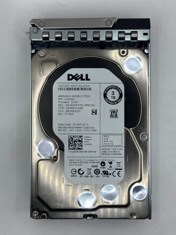 HD DELL 3TB 7.2K 3.5 SATA 6GB 0J2W28 J2W28 GAVETA