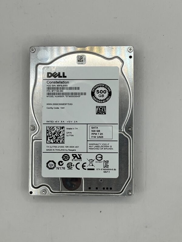 HD DELL 500GB 7.2K 2.5 SATA 3GB 0J770N J770N
