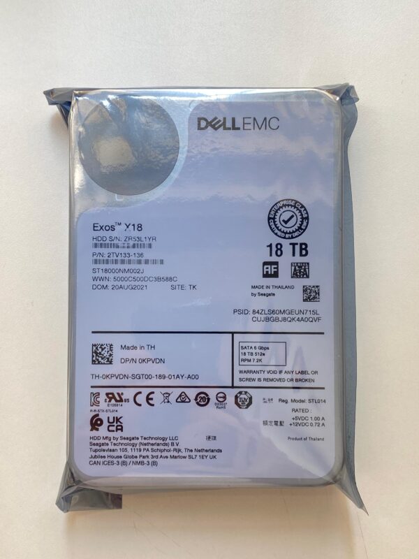HD DELL 18TB 7.2K 3,5 SATA 6GB 0KPVDN KPVDN