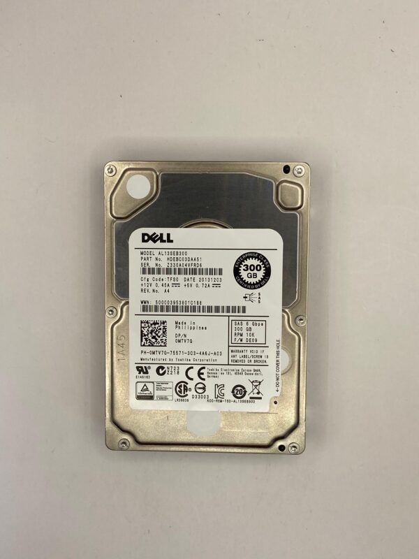 HD DELL 300GB 2.5 SAS2 MTV7G 0MTV7G AL13SEB300