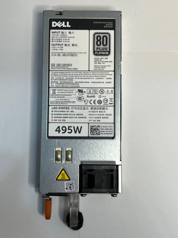 FONTE DELL 495W PARA SERVIDOR POWEREDGE T320 3GHW3 03GHW3