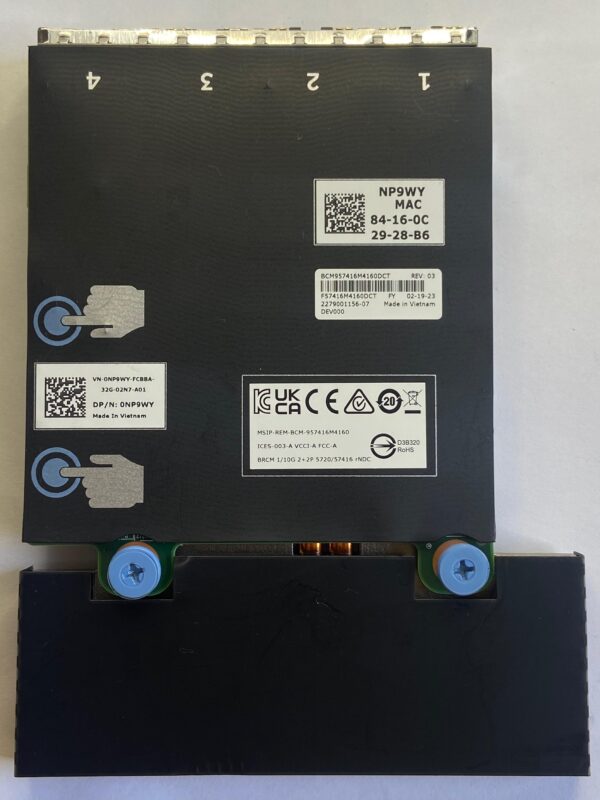 Placa de Rede DELL Integrada 57416 2x10GB 2x1GB RJ45 4-Port 0NP9WY - Imagem 2