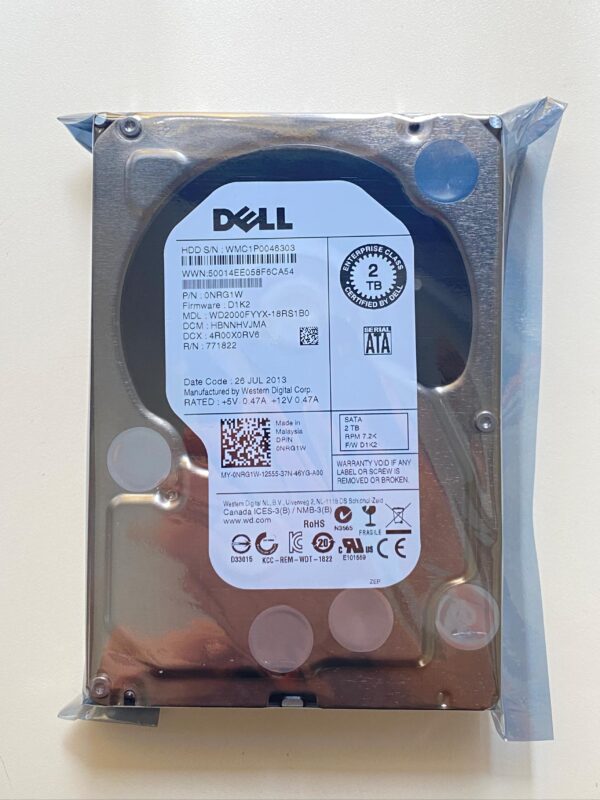 HD DELL 2TB 7.2K 3,5 SATA 6GB 0NRG1W NRG1W GAVETA