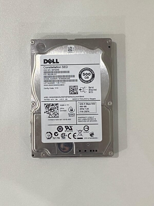 HD DELL 500GB 7.2K 2,5 SAS 6GB 0NV0G9 NV0G9