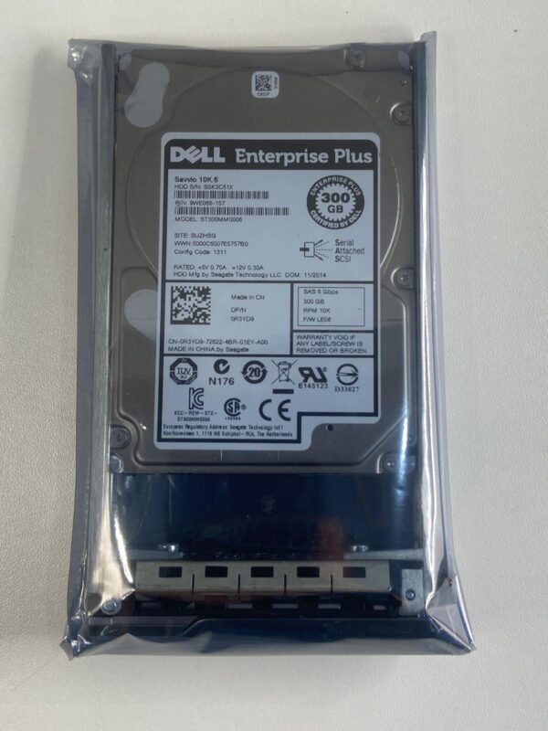 HD DELL 300GB 10K 2,5 SAS 6GB 0R3YD9 R3YD9 COM GAVETA