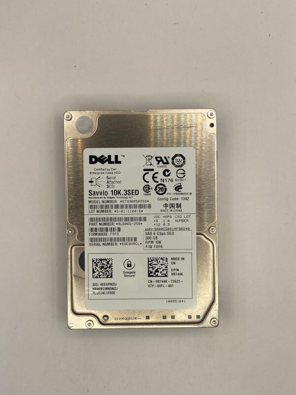 HD DELL 300GB 10K 2,5 SAS 6GB R744K 0R744K