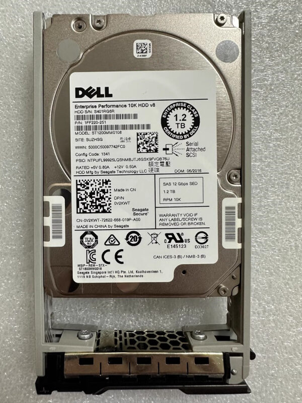 HD DELL 1.2TB 10K SAS 2.5 SED 12GBS V2KWT 0V2KWT