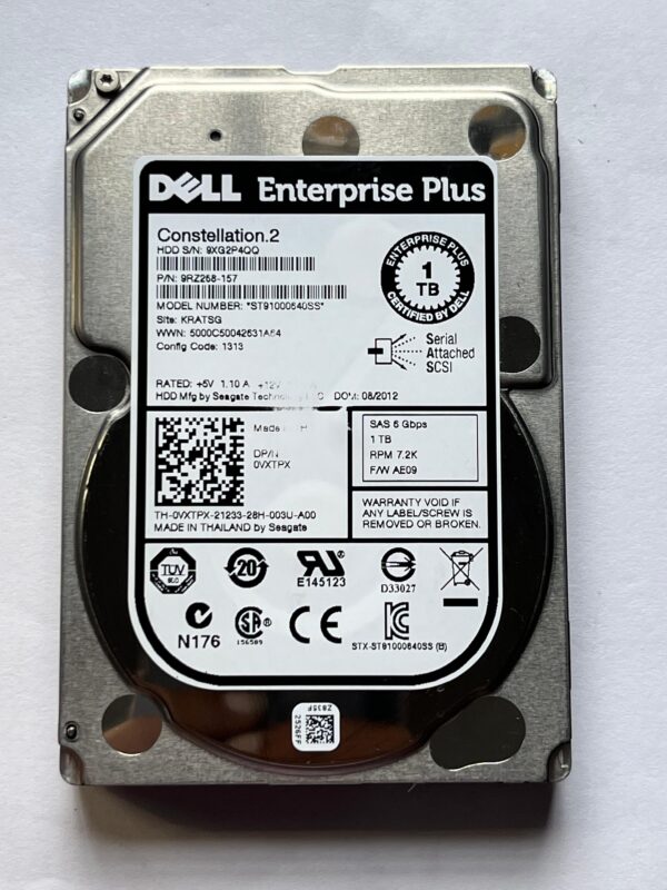 HD DELL 1TB 7.2K 2,5 SAS 6GBPS 0VXTPX VXTPX