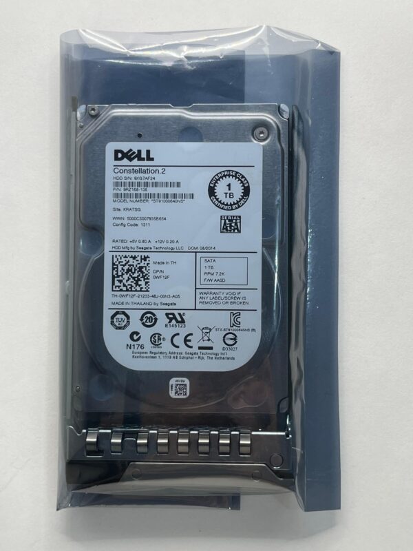 HD DELL 1TB 7.2K 2,5 SATA 6GB 0WF12F WF12F COM GAVETA