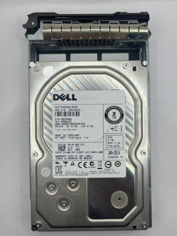 HD DELL 2TB 7.2K 3,5 SAS 6GB 0WTJVY WTJVY COM GAVETA