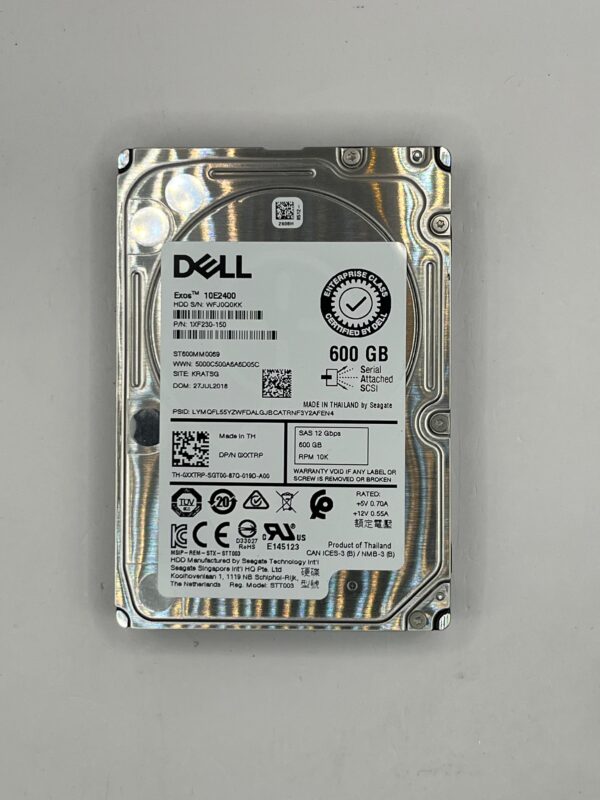 HD DELL 600GB 10K SAS 12G 2.5 0XXTRP XXTRP GAVETA R440 R450 R460